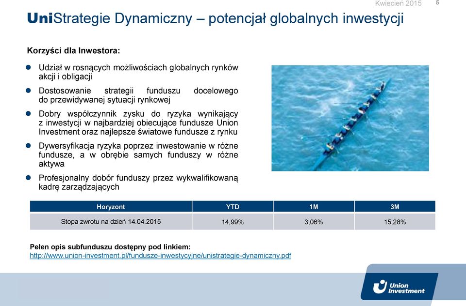 fundusze z rynku Dywersyfikacja ryzyka poprzez inwestowanie w różne fundusze, a w obrębie samych funduszy w różne aktywa Profesjonalny dobór funduszy przez wykwalifikowaną kadrę