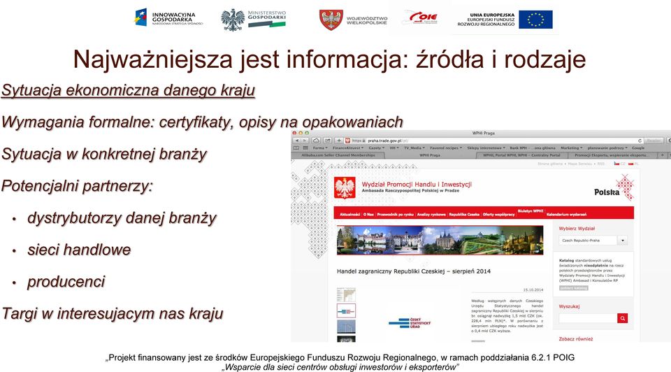 Sytuacja w konkretnej branży Potencjalni partnerzy: dystrybutorzy