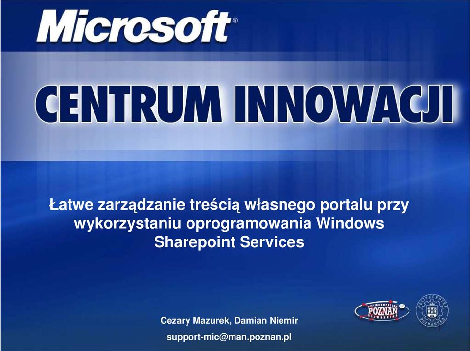 oprogramowania Windows Sharepoint