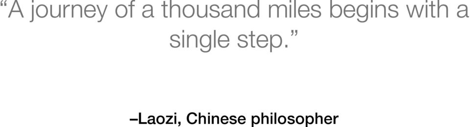 begins with a single