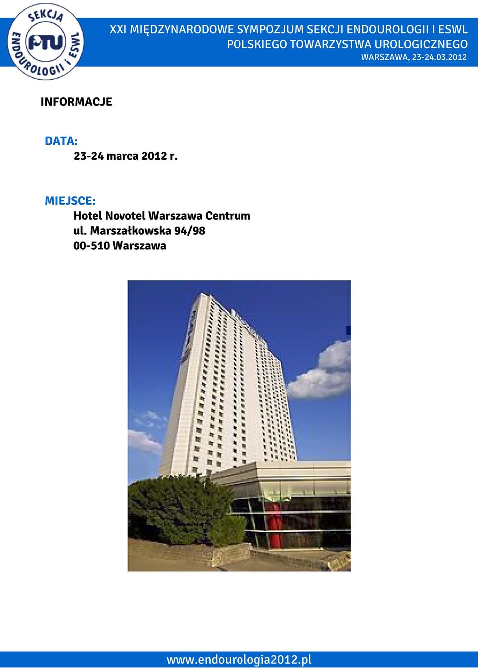 MIEJSCE: Hotel Novotel