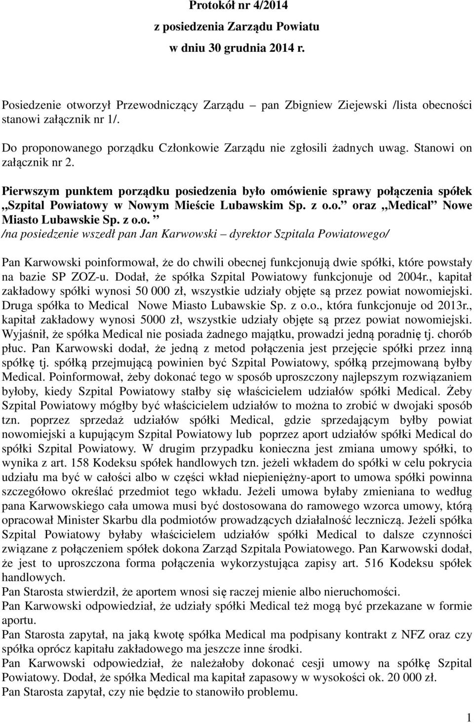 Pierwszym punktem por