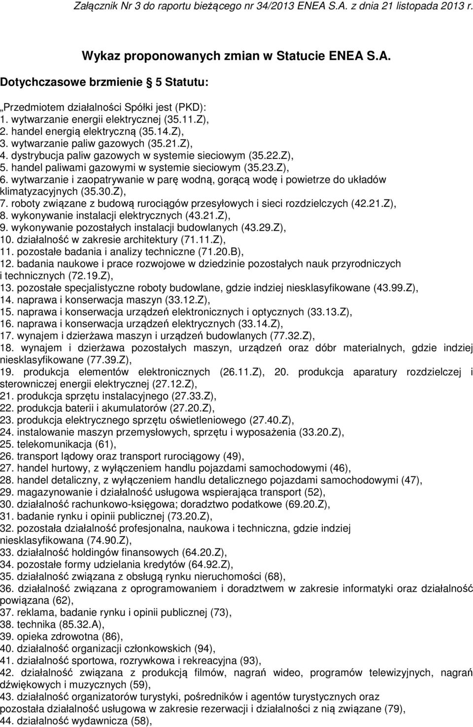 handel paliwami gazowymi w systemie sieciowym (35.23.Z), 6. wytwarzanie i zaopatrywanie w parę wodną, gorącą wodę i powietrze do układów klimatyzacyjnych (35.30.Z), 7.