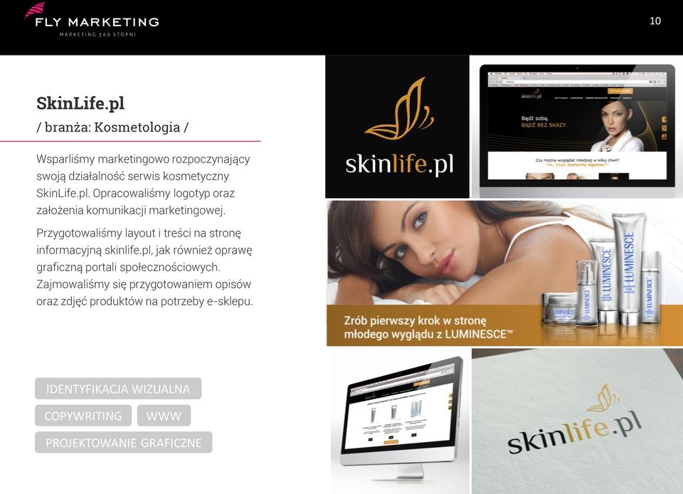 SkinLife.pl. Opracowaliśmy logotyp oraz założenia komunikacji marketingowej.