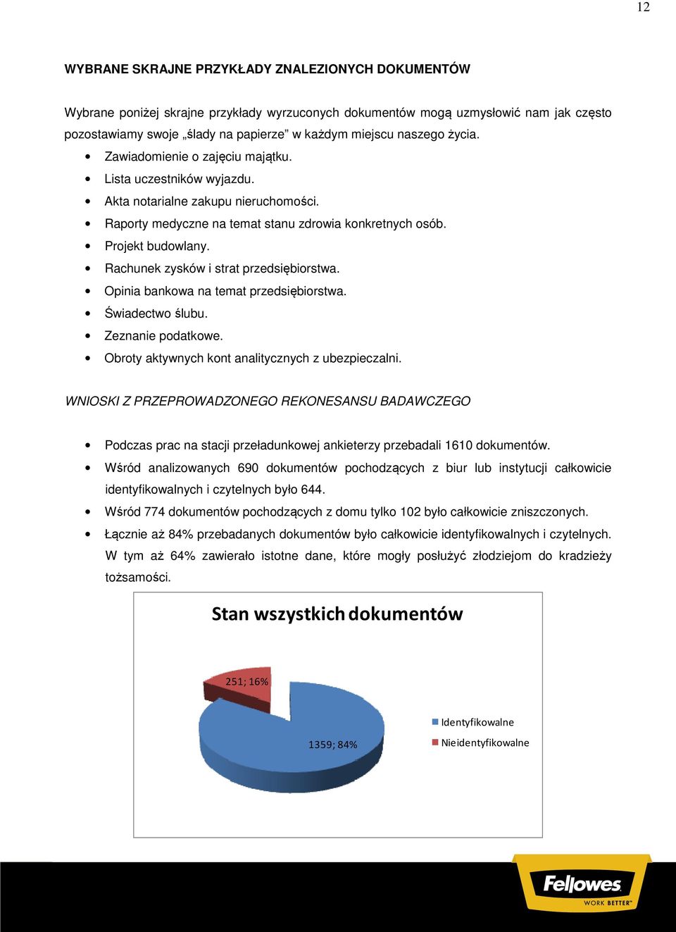 Rachunek zysków i strat przedsiębiorstwa. Opinia bankowa na temat przedsiębiorstwa. Świadectwo ślubu. Zeznanie podatkowe. Obroty aktywnych kont analitycznych z ubezpieczalni.