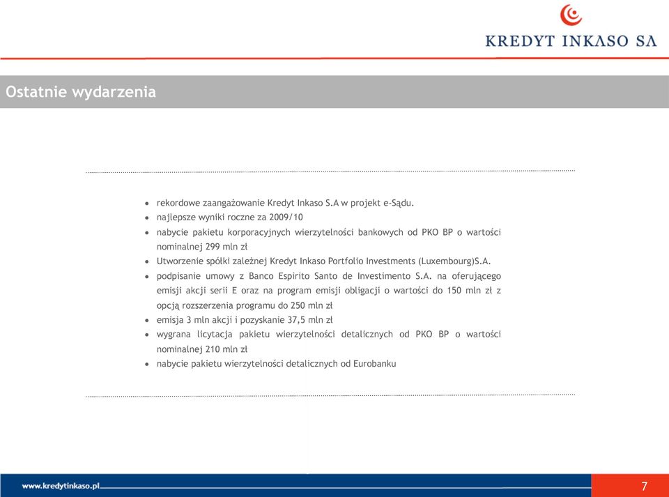 Portfolio Investments (Luxembourg)S.A.