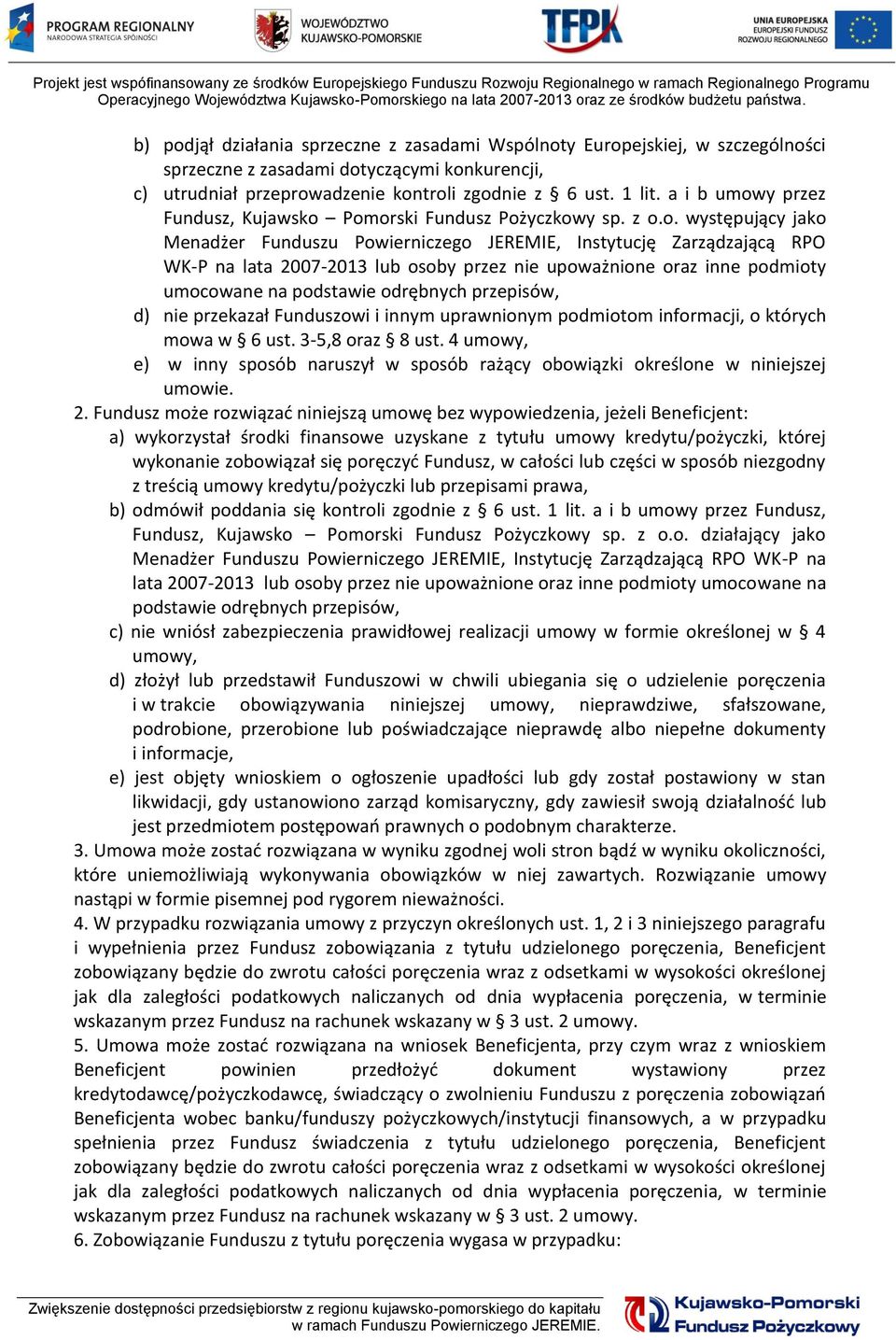 y przez Fundusz, Kujawsko 