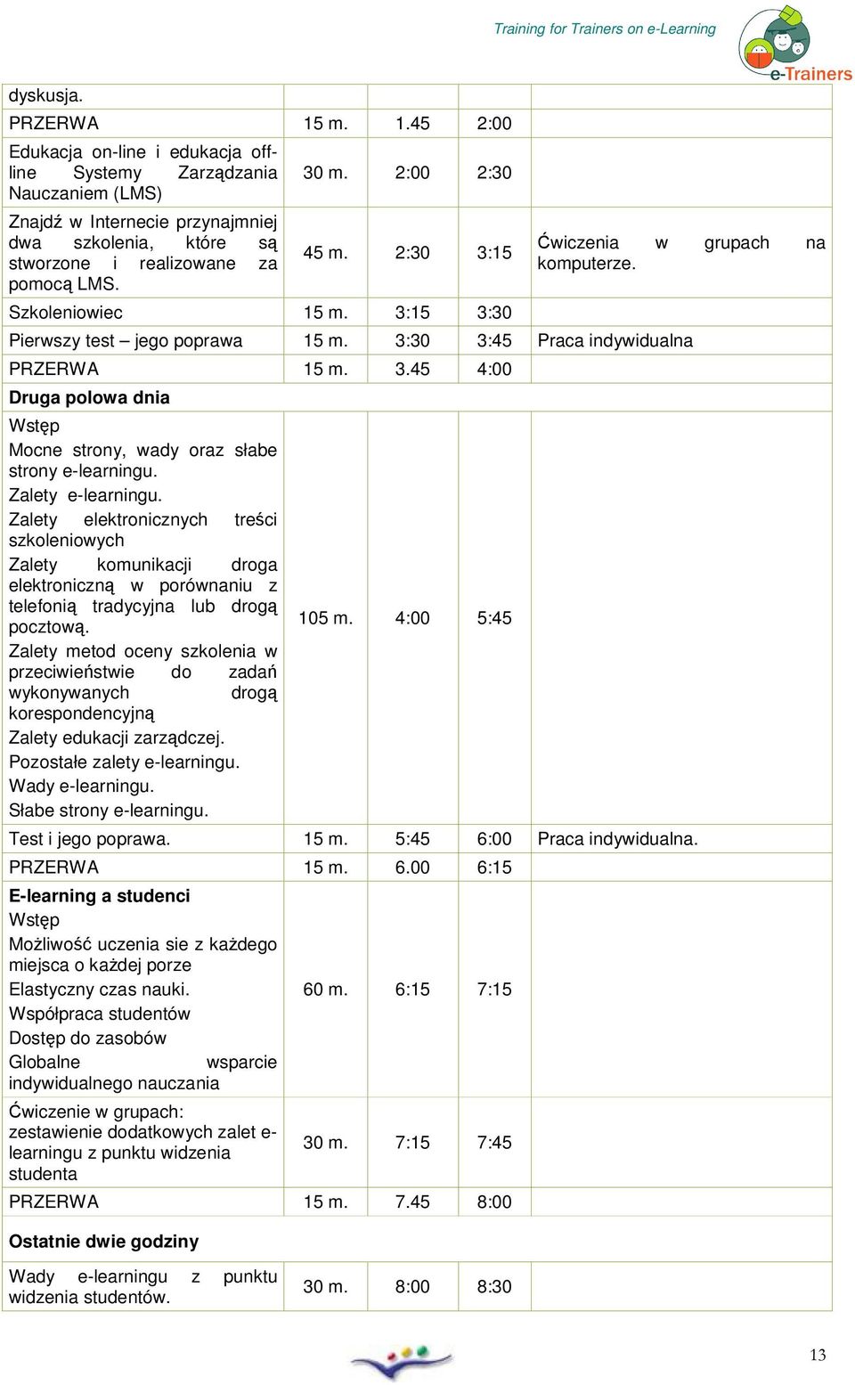 Zalety e-learningu. Zalety elektrnicznych treści szkleniwych Zalety kmunikacji drga elektrniczną w prównaniu z telefnią tradycyjna lub drgą pcztwą.