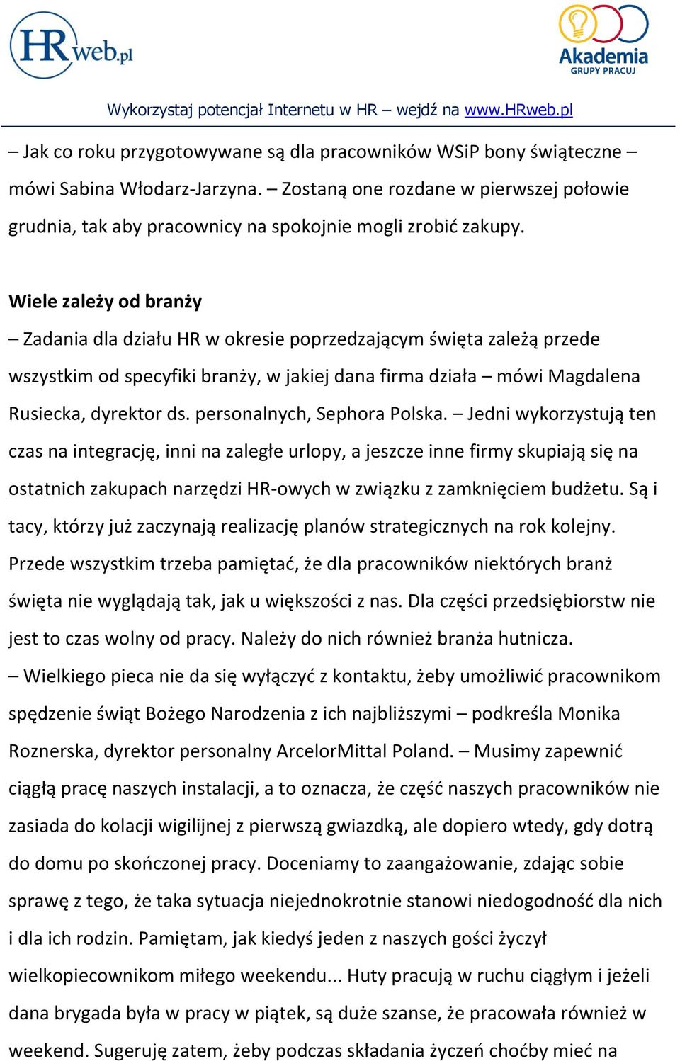 personalnych, Sephora Polska.