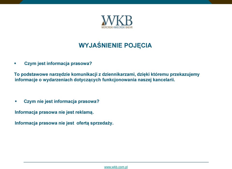 przekazujemy informacje o wydarzeniach dotyczących funkcjonowania naszej