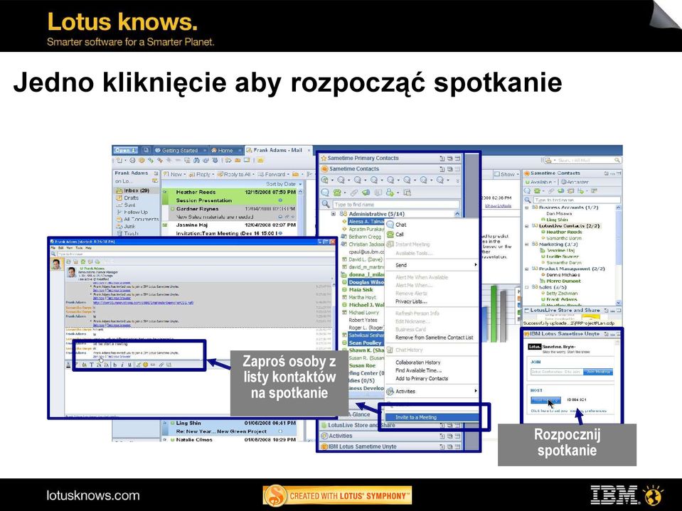 osoby z listy kontaktów na