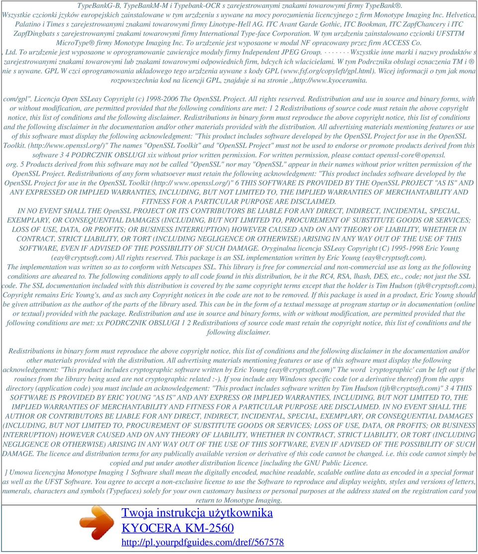 Helvetica, Palatino i Times s zarejestrowanymi znakami towarowymi firmy Linotype-Hell AG.