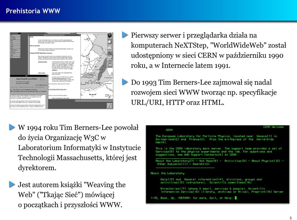 specyfikacje URL/URI, HTTP oraz HTML.