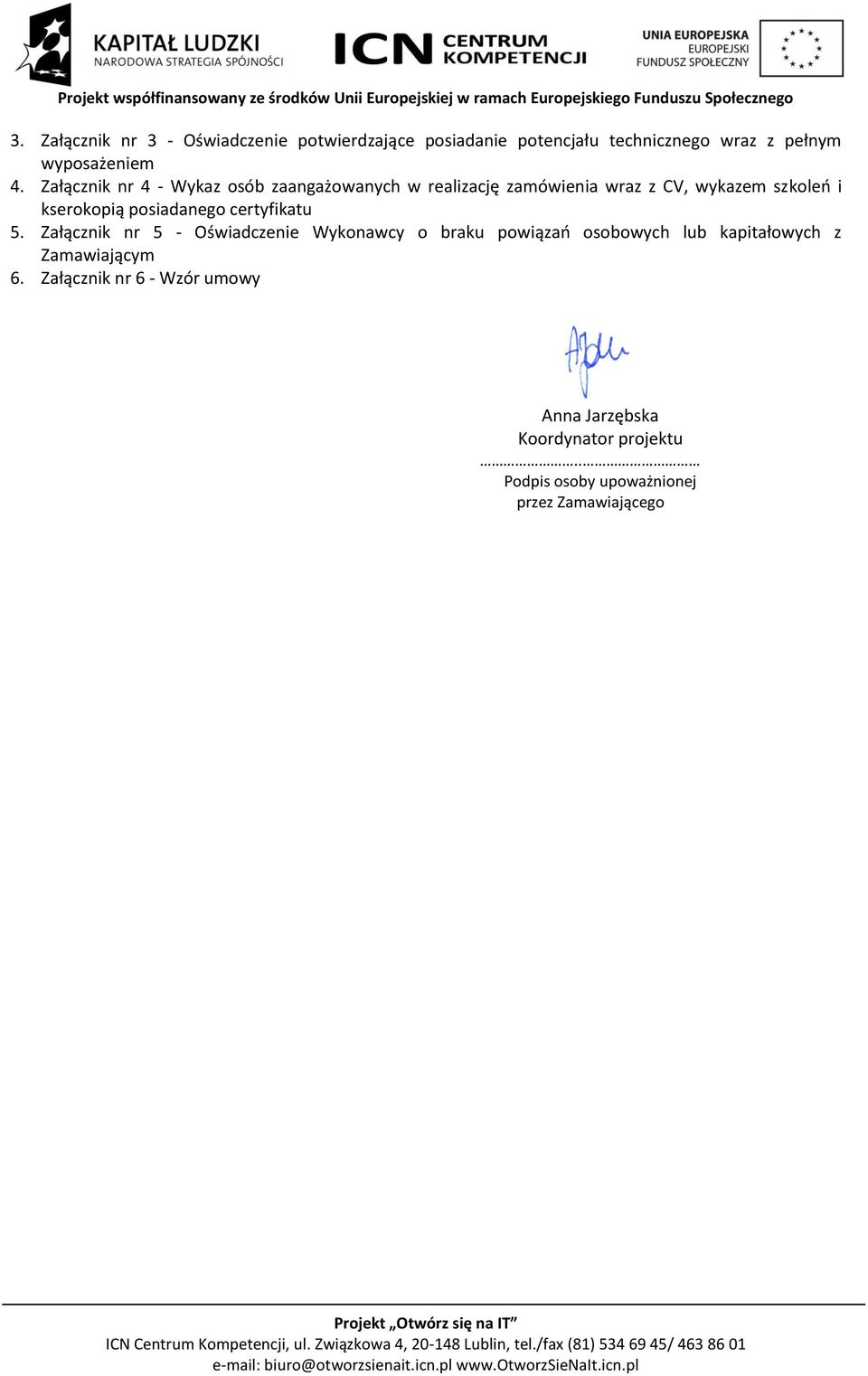 posiadanego certyfikatu 5.