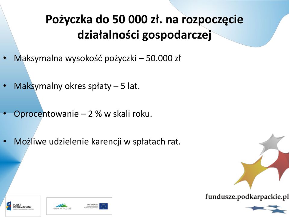 wysokość pożyczki 50.