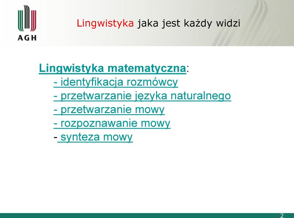 rozmówcy - przetwarzanie języka naturalnego