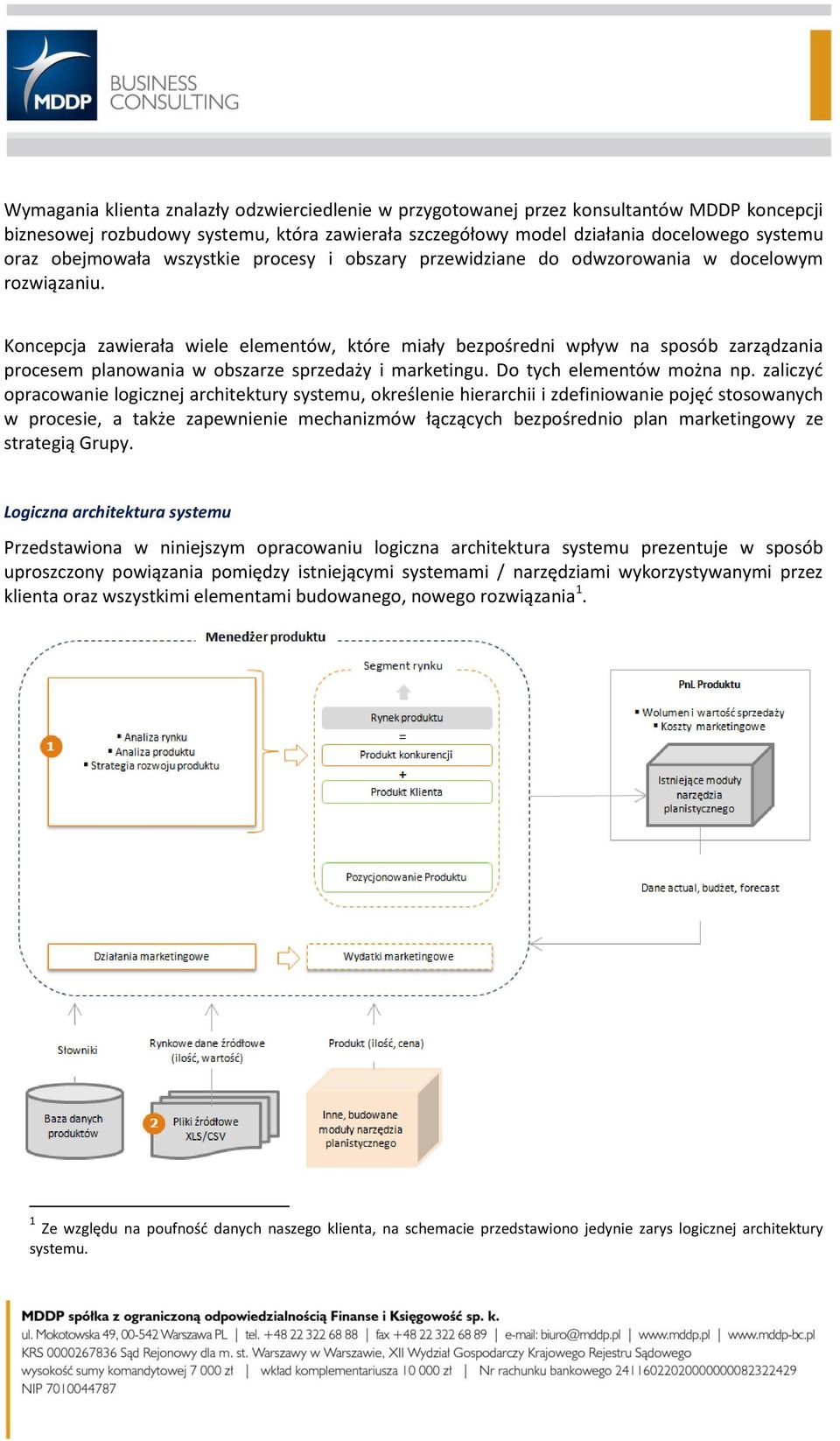 Koncepcja zawierała wiele elementów, które miały bezpośredni wpływ na sposób zarządzania procesem planowania w obszarze sprzedaży i marketingu. Do tych elementów można np.