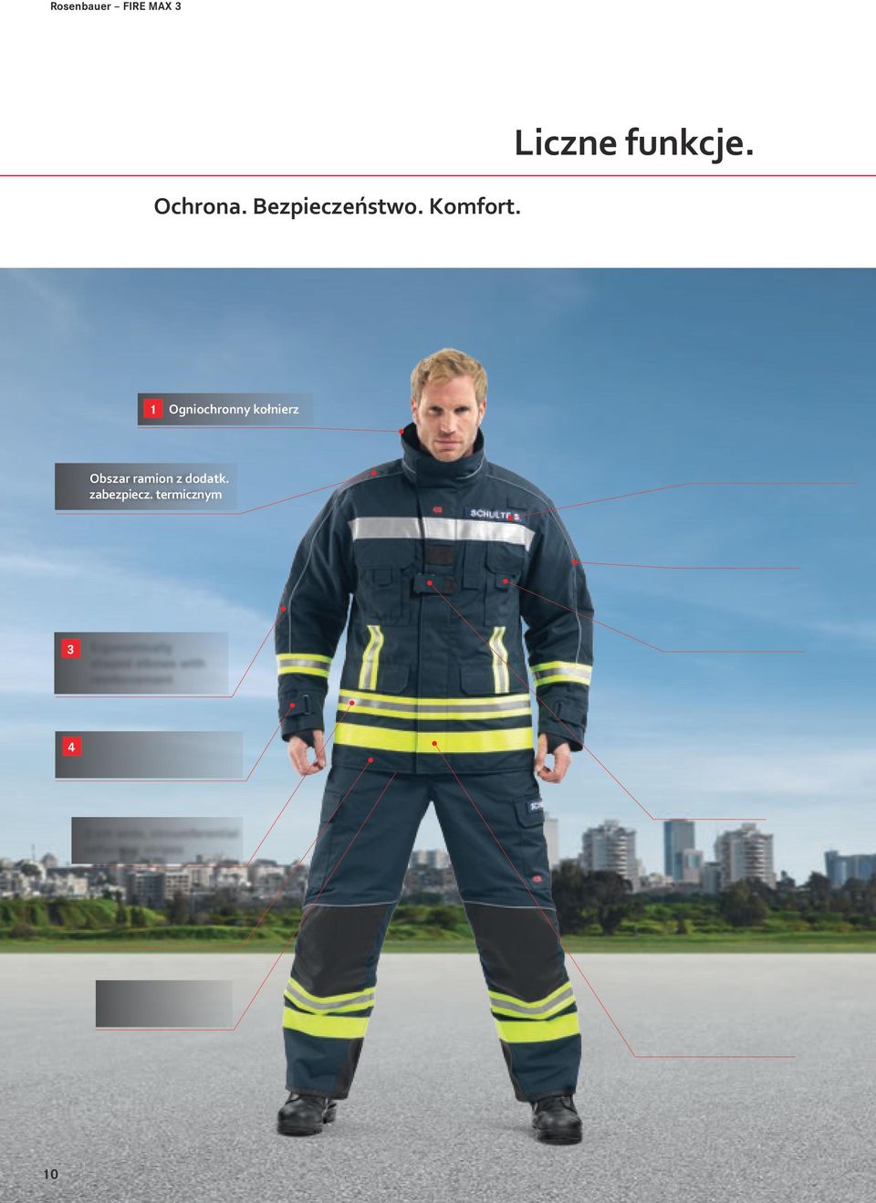 termicznym Pasek rzepu do mocowania identyfikatora osobistego 3 4 Dwie kieszenie wewnętrzne Ergonomicznie wyprofilowane łokcie ze wzmocnieniami Indywidualna regulacja