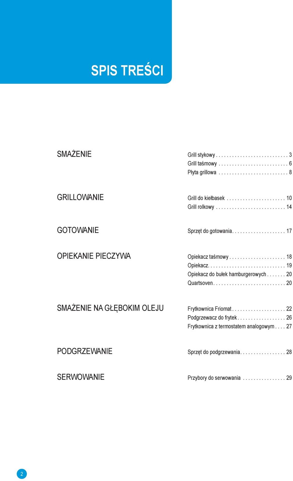 ............................ 19 Opiekacz do bułek hamburgerowych....20 Quartsoven.