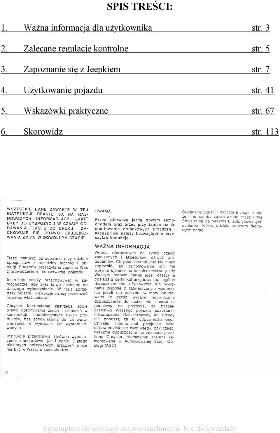 Instrukcja Obsługi Samochodu Jeep Cherokee Obejmuje Roczniki - Pdf Darmowe Pobieranie