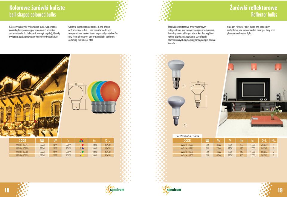 traditional bulbs. Their resistance to low temperatures makes them especially suitable for any form of exterior decoration (light garlands, outlining the house, etc).