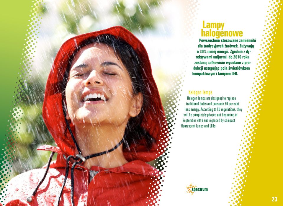 i lampom E. halogen lamps Halogen lamps are designed to replace traditional bulbs and consume 30 per cent less energy.
