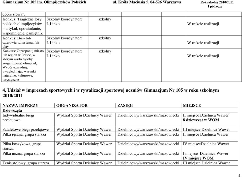 warto byłoby zorganizować olimpiadę. Wybór uzasadnij, uwzględniając warunki naturalne, kulturowe, turystyczne 4.