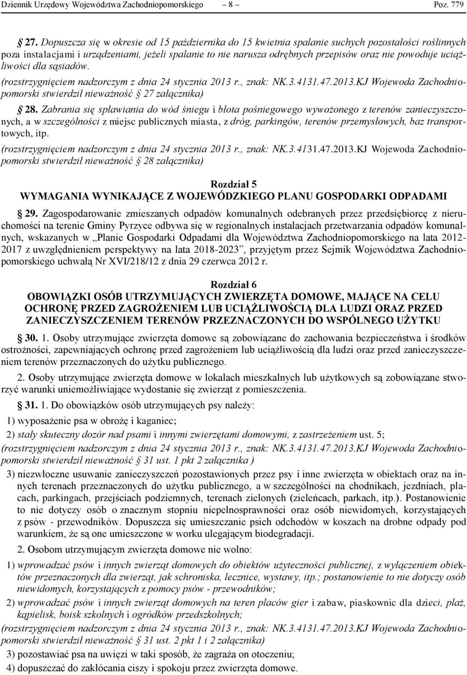 powoduje uciążliwości dla sąsiadów. stwierdził nieważność 27 załącznika) 28.