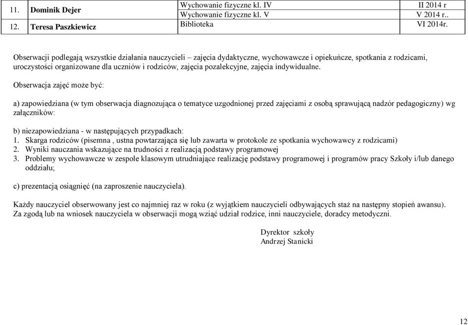 zajęcia indywidualne.