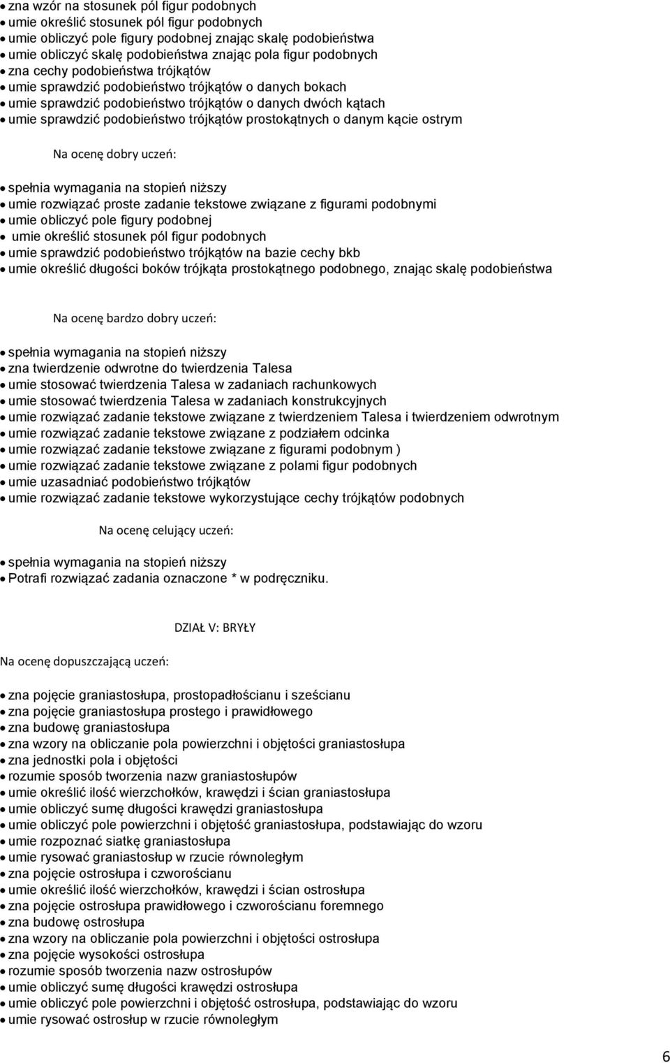 prostokątnych o danym kącie ostrym umie rozwiązać proste zadanie tekstowe związane z figurami podobnymi umie obliczyć pole figury podobnej umie określić stosunek pól figur podobnych umie sprawdzić