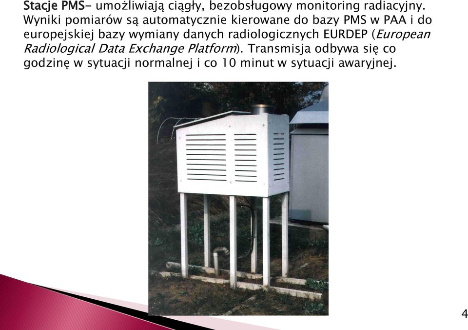 bazy wymiany danych radiologicznych EURDEP (European Radiological Data Exchange