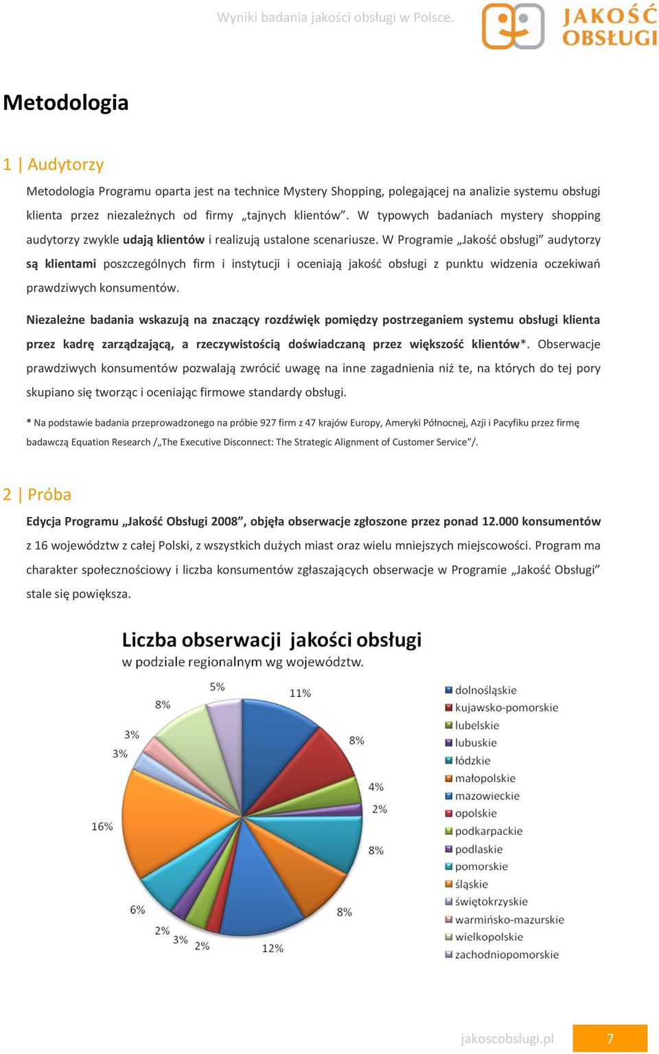 W Programie Jakośd audytorzy są klientami poszczególnych firm i instytucji i oceniają jakośd z punktu widzenia oczekiwao prawdziwych konsumentów.