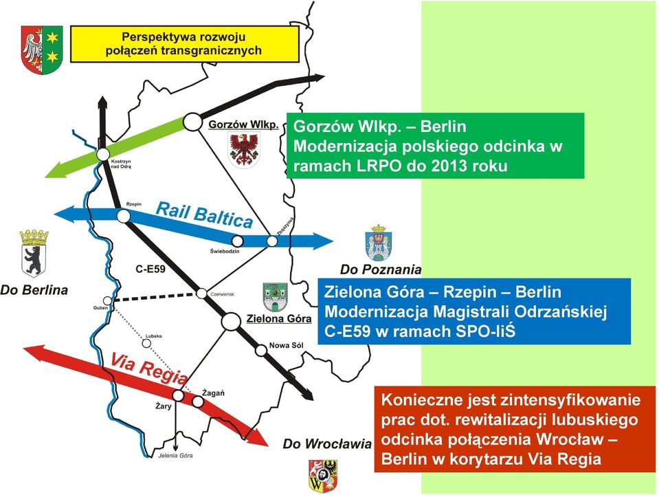 Zielona Góra Rzepin Berlin Modernizacja Magistrali Odrzańskiej C-E59 w