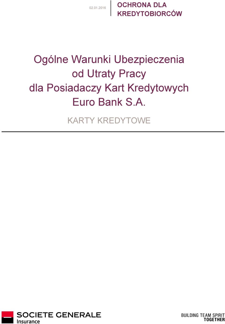 Ogólne Warunki Ubezpieczenia od