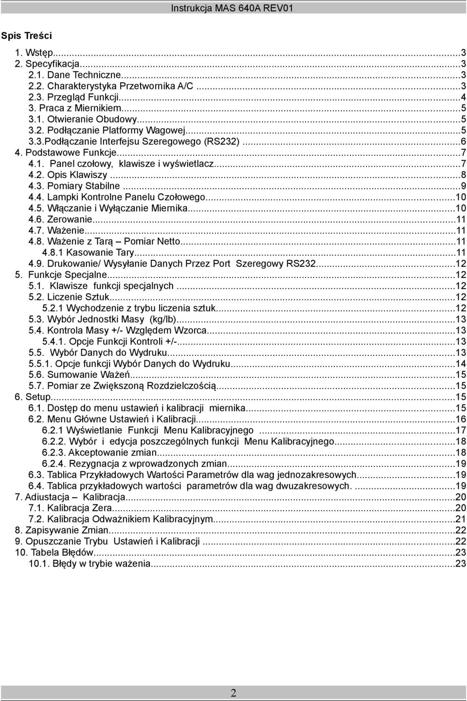 ..10 4.5. Włączanie i Wyłączanie Miernika...10 4.6. Zerowanie...11 4.7. Ważenie...11 4.8. Ważenie z Tarą Pomiar Netto...11 4.8.1 Kasowanie Tary...11 4.9.