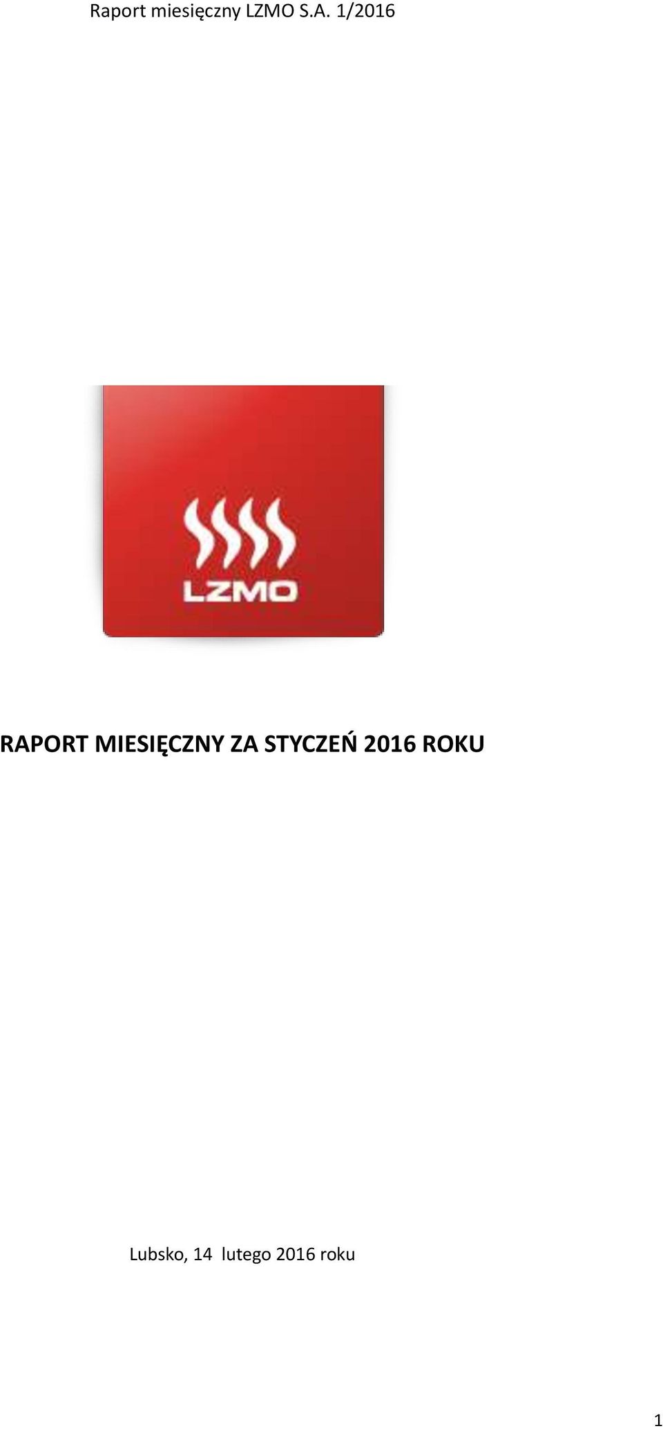STYCZEŃ 2016