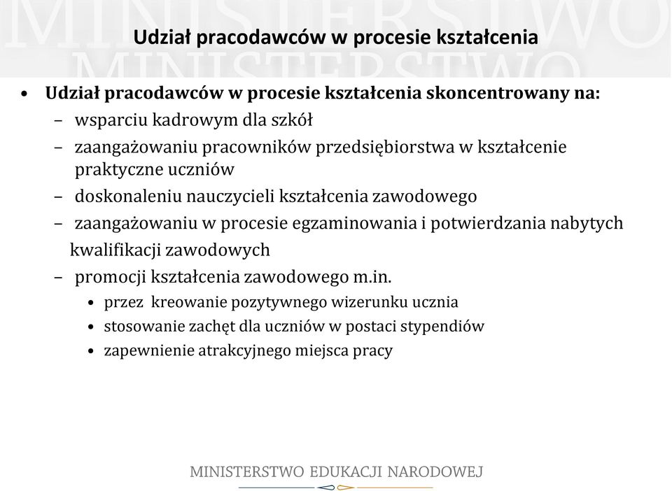 zawodowego zaangażowaniu w procesie egzaminowania i potwierdzania nabytych kwalifikacji zawodowych promocji kształcenia