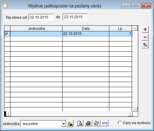 Stołówka Optivum. Jak utworzyć jadłospis? 11/12 8. Przejdź na kartę Lista po wybraniu daty w panelu po lewej stronie wyświetla się jadłospis ułożony na ten dzień. 9. Zamknij okno Jadłospisy.