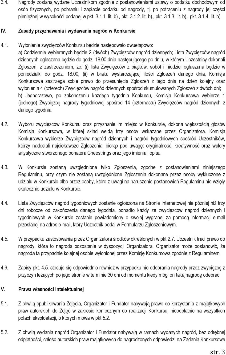 Zasady przyznawania i wydawania nagród w Konkursie 4.1.