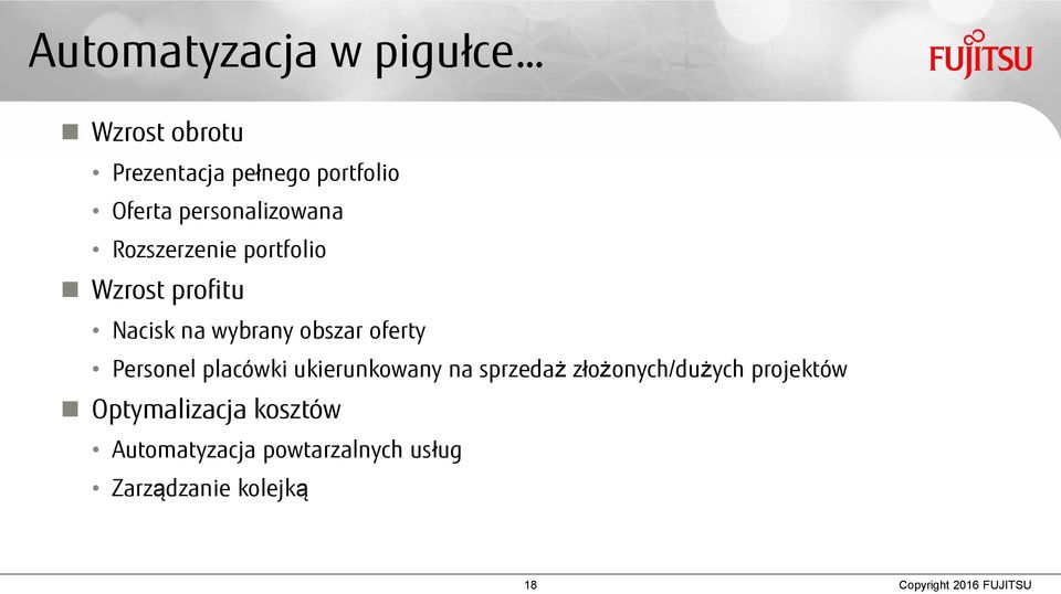 oferty Personel placówki ukierunkowany na sprzedaż złożonych/dużych projektów