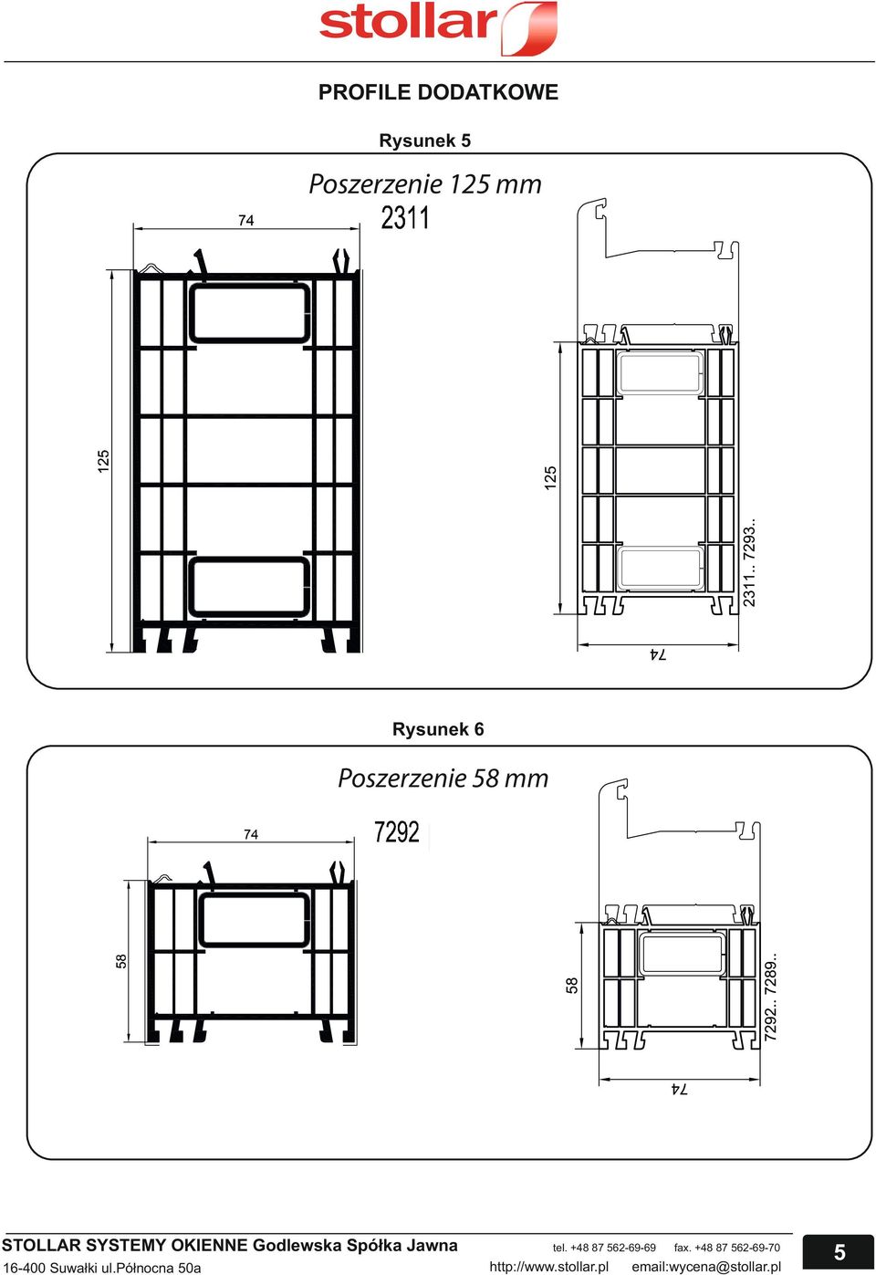 Poszerzenie 58 mm TOLLAR YTEMY