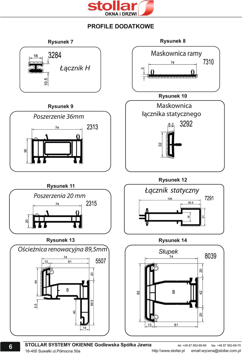 mm Rysunek 13 Ościeżnica renowacyjna 89,5mm 6 TOLLAR YTEMY OKIENNE Godlewska półka