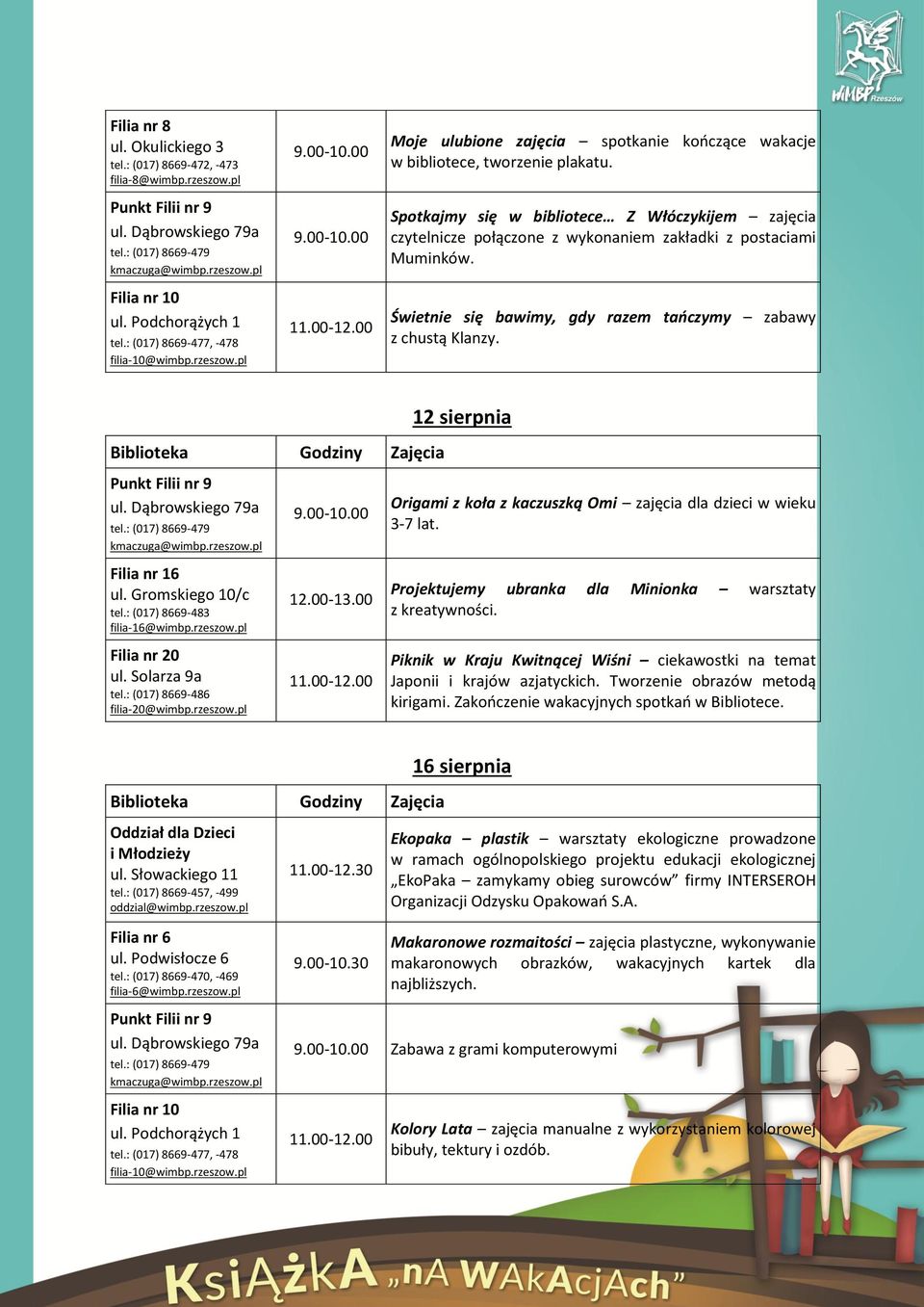12 sierpnia Filia nr 16 0 ul. Solarza 9a tel.: (017) 8669-486 filia-20@wimbp.rzeszow.pl Origami z koła z kaczuszką Omi zajęcia dla dzieci w wieku 3-7 lat.