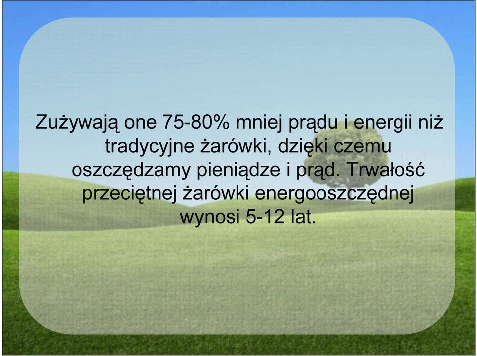 oszczędzamy pieniądze i prąd.