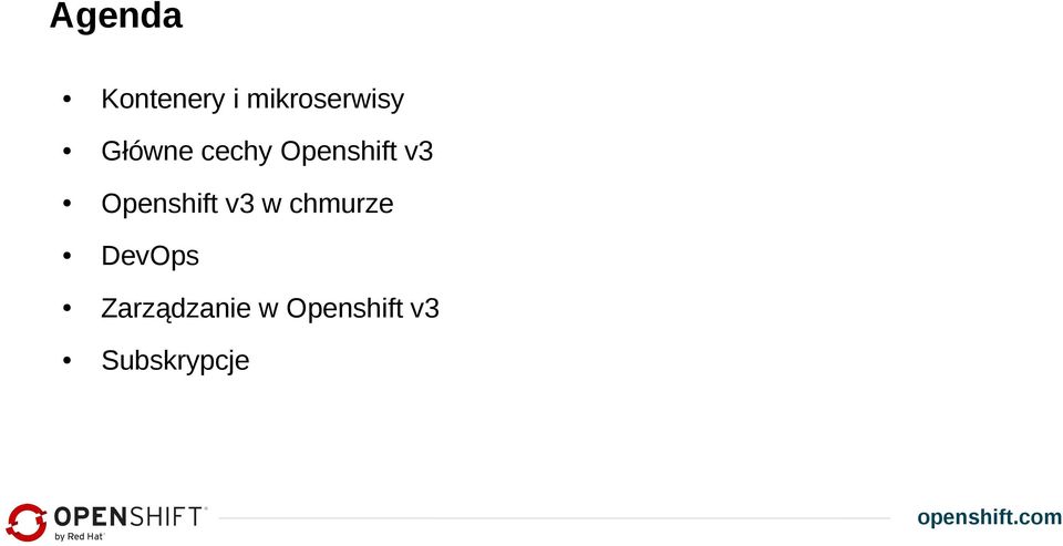 Openshift v3 w chmurze DevOps