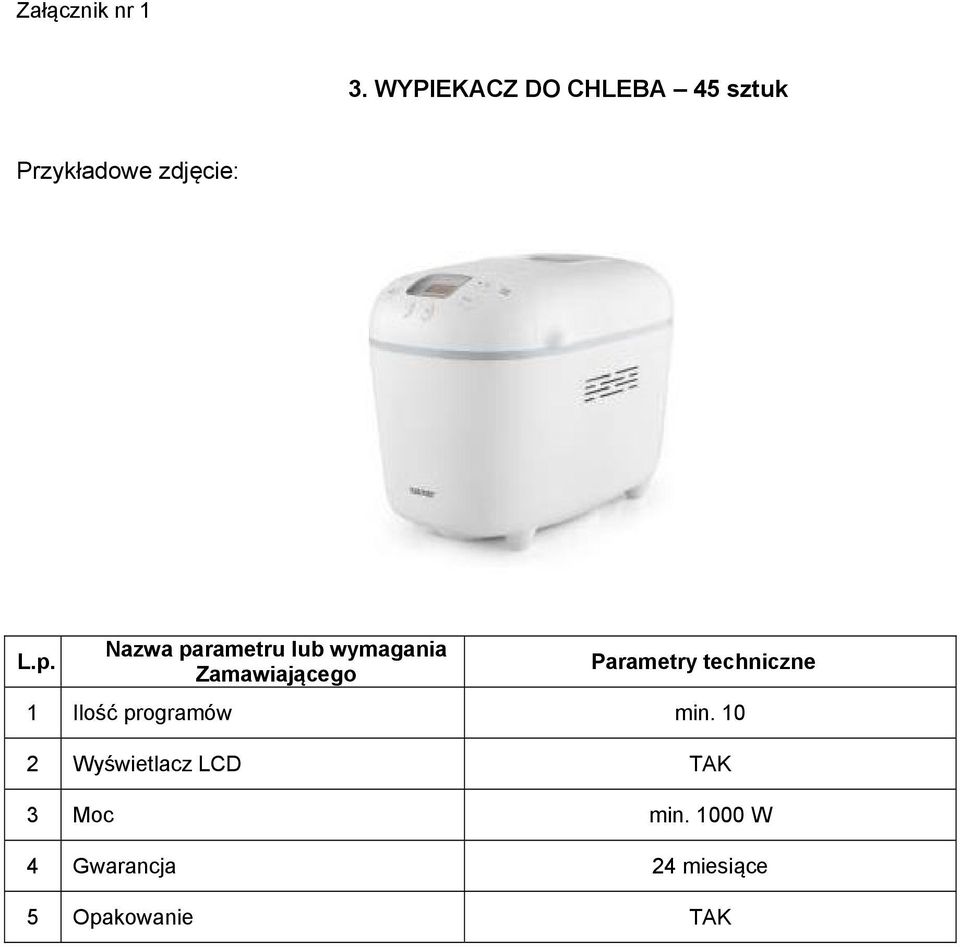 10 2 Wyświetlacz LCD 3 Moc min.