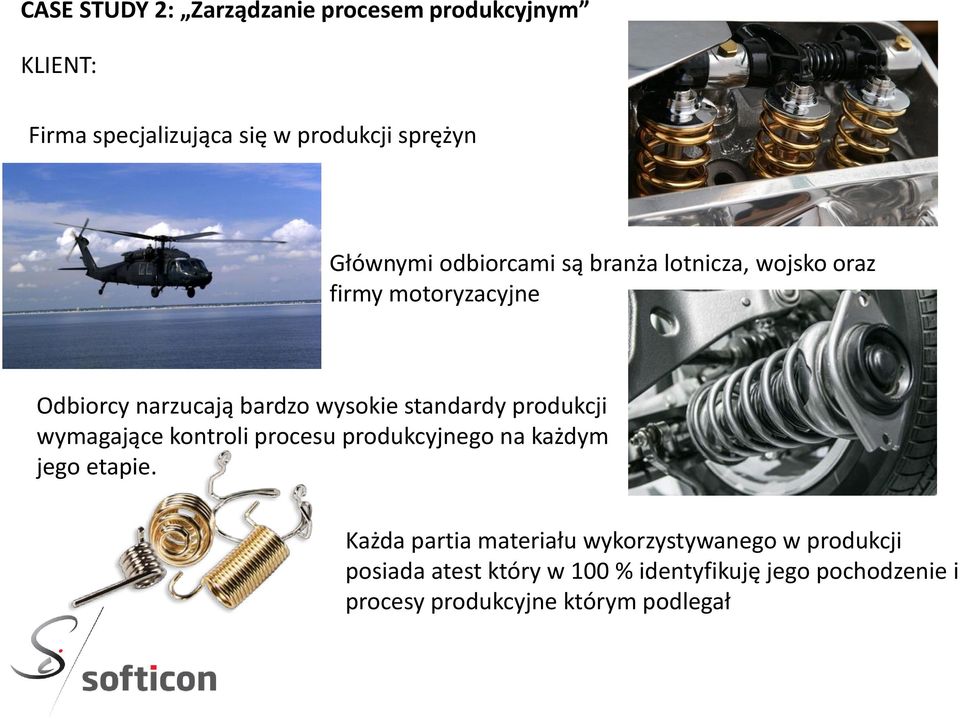 produkcji wymagające kontroli procesu produkcyjnego na każdym jego etapie.