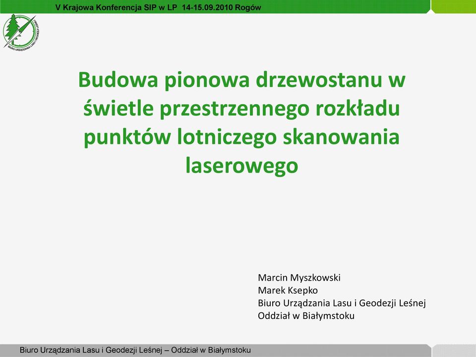 skanowania laserowego Marcin Myszkowski Marek