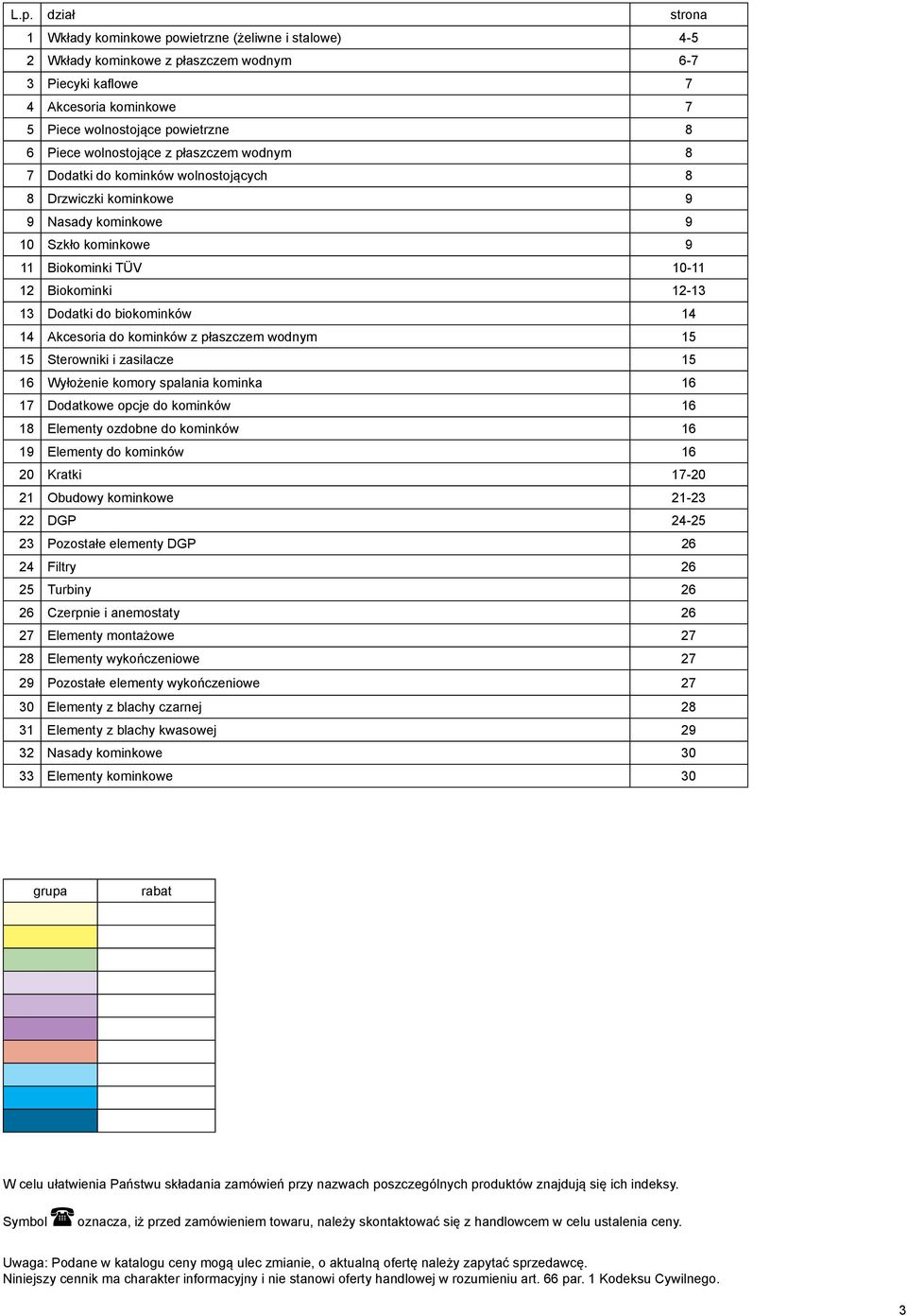 biokominków 14 14 Akcesoria do kominków z płaszczem wodnym 15 15 Sterowniki i zasilacze 15 16 Wyłożenie komory spalania kominka 16 17 Dodatkowe opcje do kominków 16 18 Elementy ozdobne do kominków 16