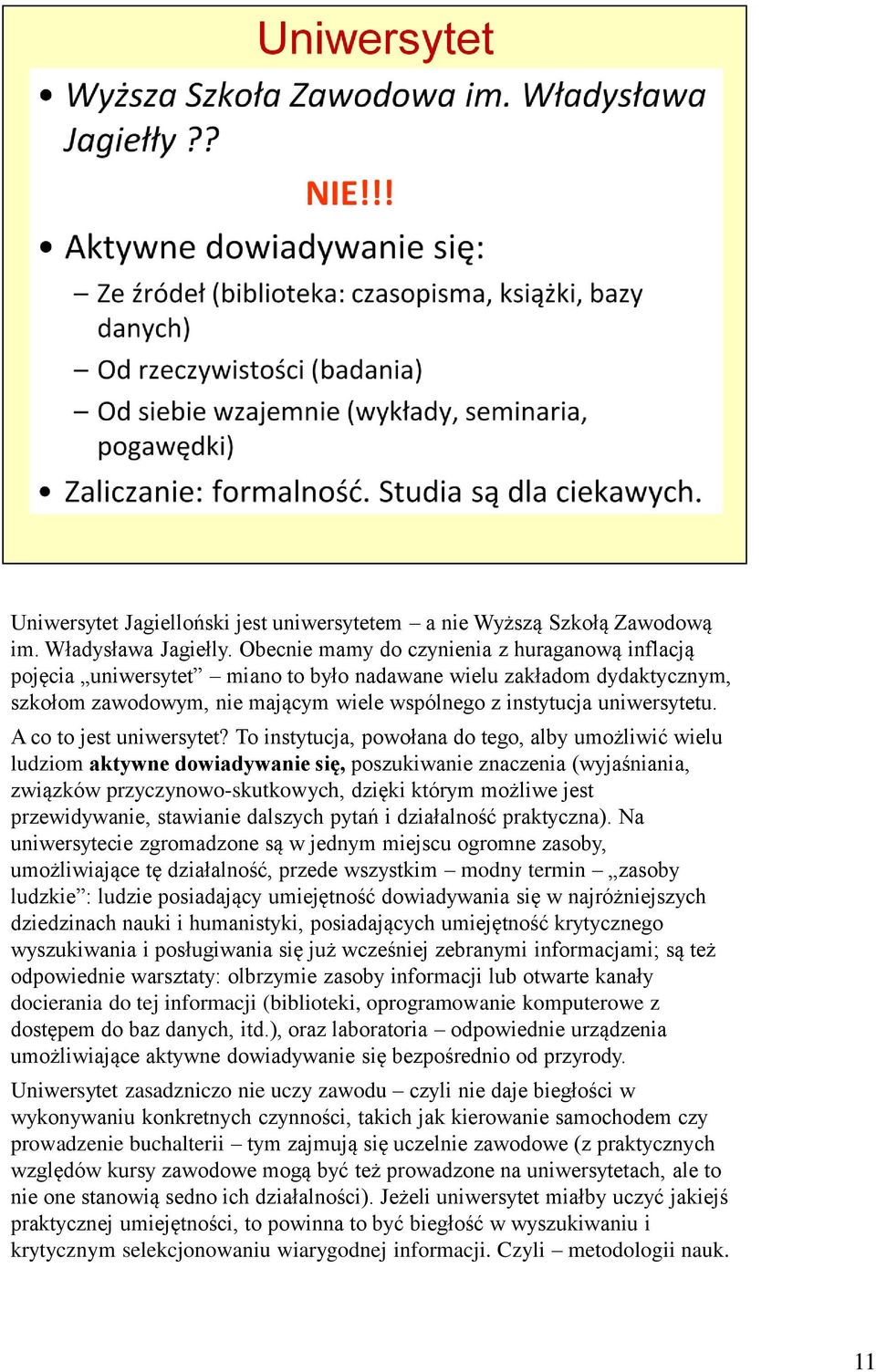 A co to jest uniwersytet?